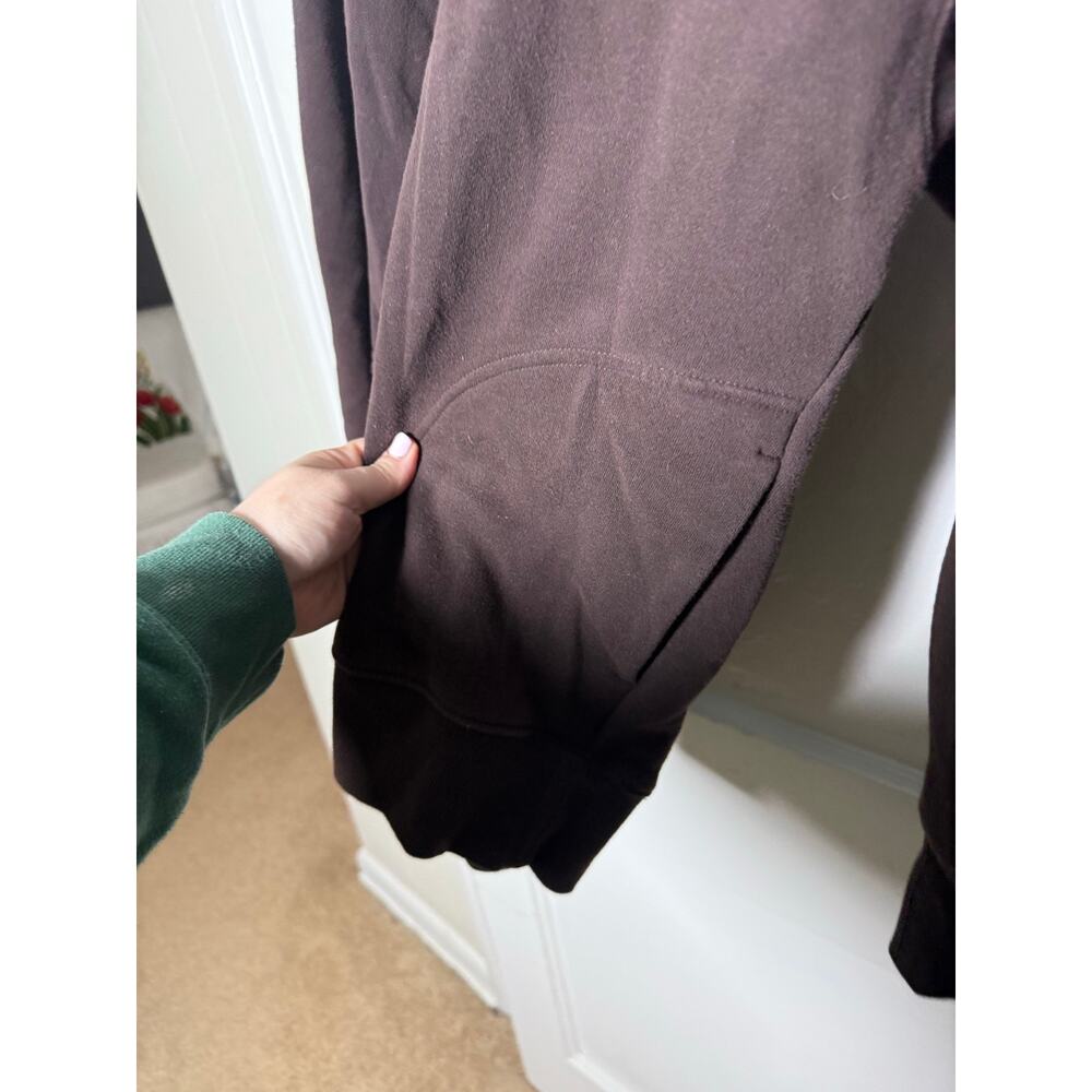 Aerie Offline Cloud Oversized Mock Neck Sweatshirt Dark Brown Size XL - Picture 4 of 6